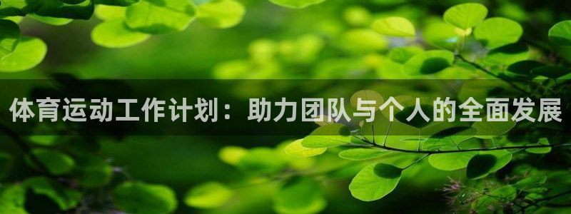678体育：体育运动工作计划：助力团队与个人的全面发展
